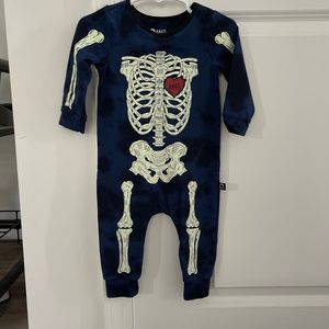 NWOT Rags skeleton Romper 6-12 MO